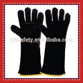 Guantes de soldadura de piel dividida de vaca roja